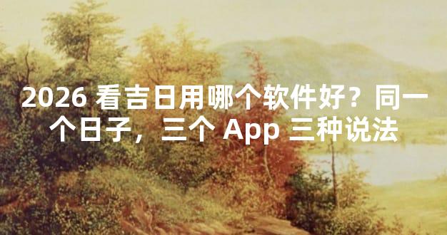 2026 看吉日用哪个软件好？同一个日子，三个 App 三种说法